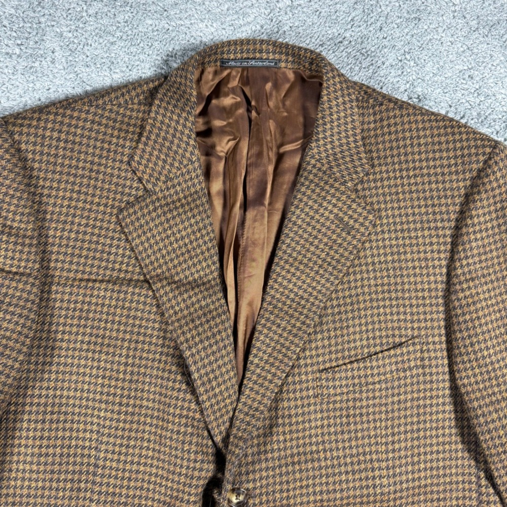 Ermenegildo Zegna Sport‎ Coat Blazer Jacket Mens 48 Wool Cashmere Houndstooth